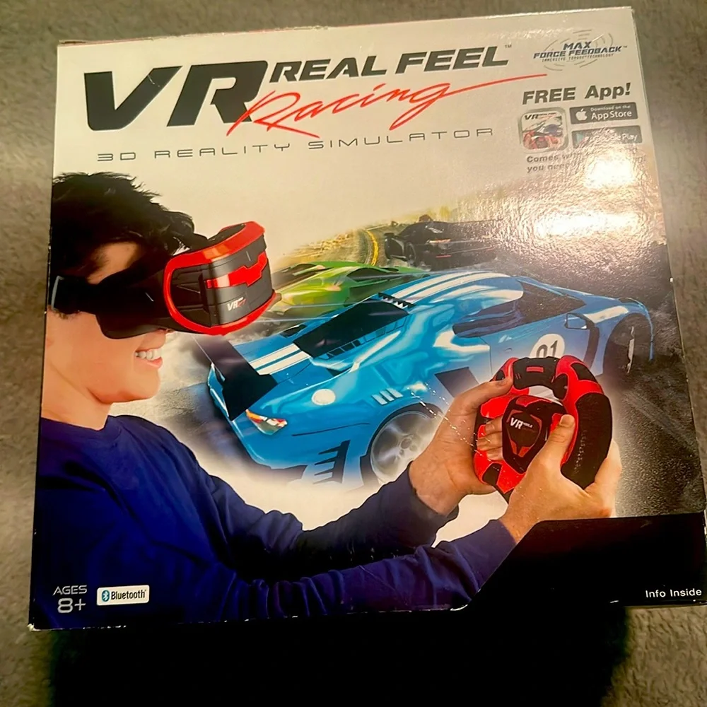 This is the vr real feel headset and steering wheel ! And is not used .